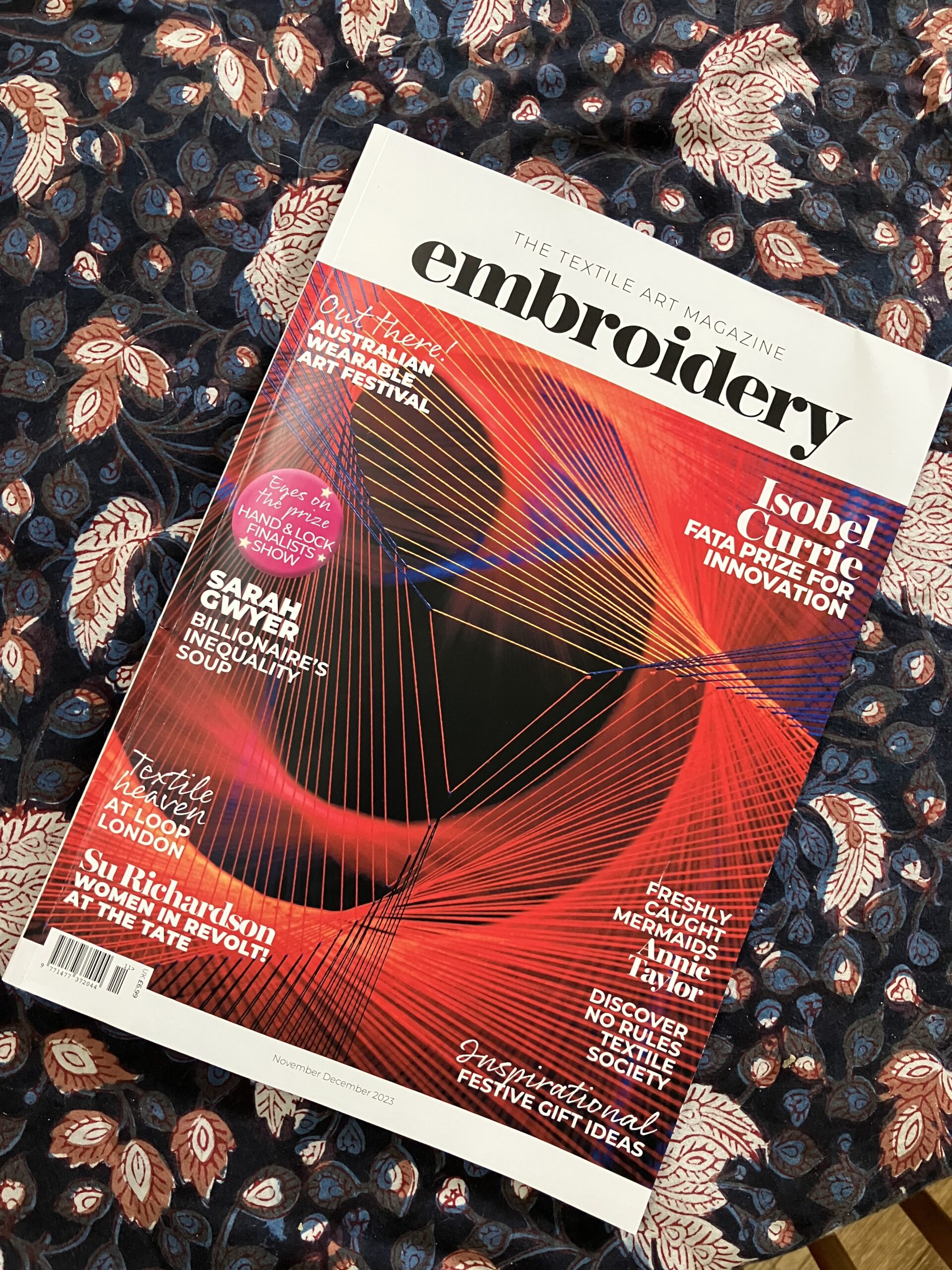 Cover Embroidery Magazine Nov/Dec 23